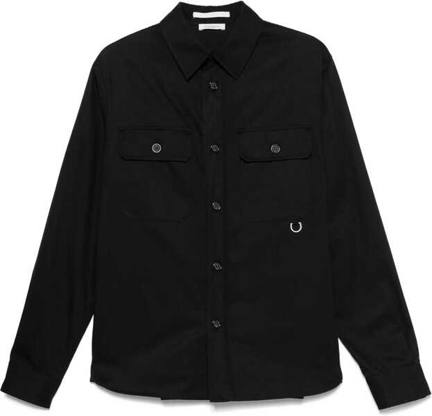 Jachete Paolo Pecora Overshirt in gabardine Black Barbati (BM 17469445) 1