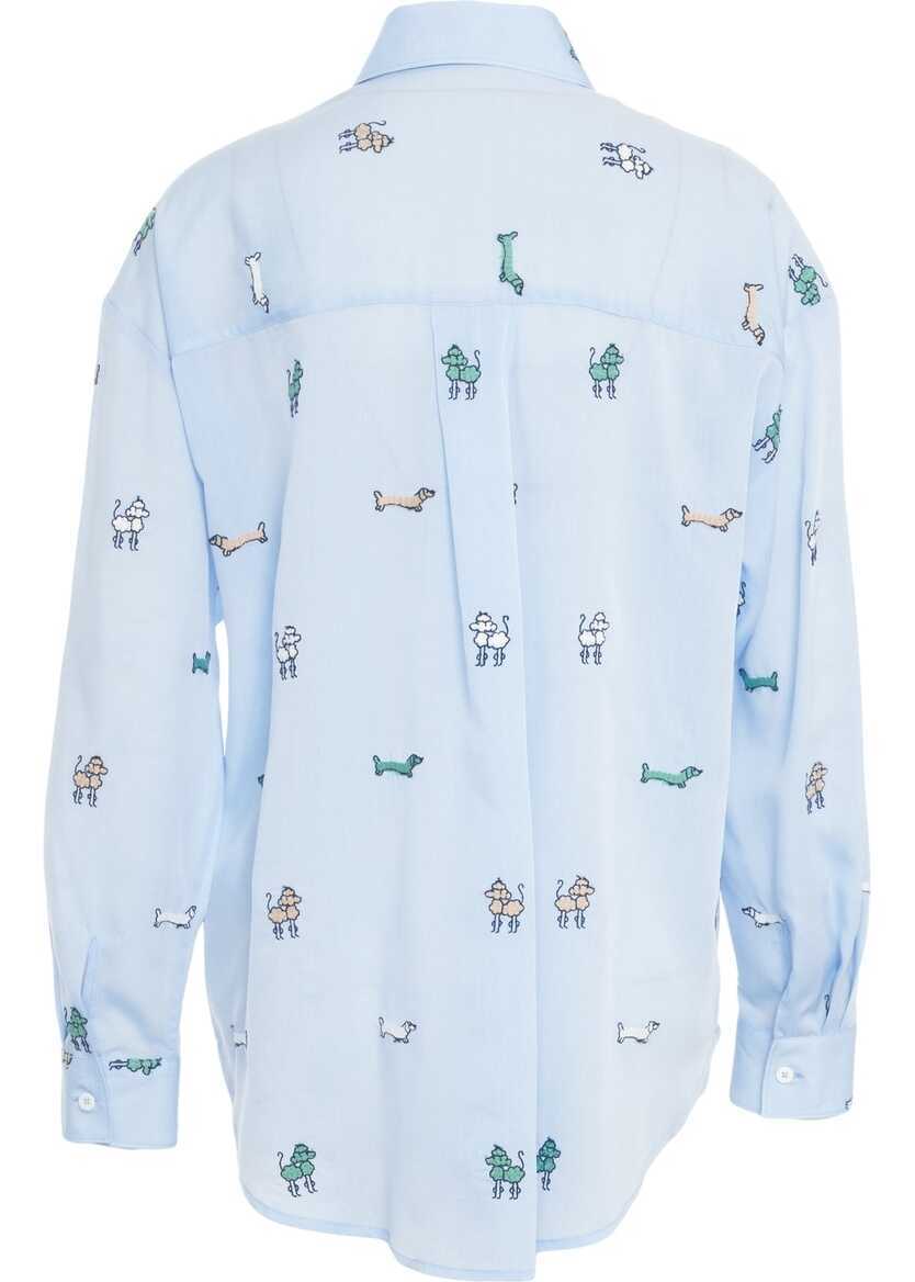 Bluze Himons Blouse with embroideries Blue Femei (BM 17469454) 3