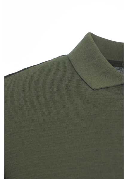 Tricouri Polo Transit Textured knit polo shirt Green Barbati (BM 17469472) 5