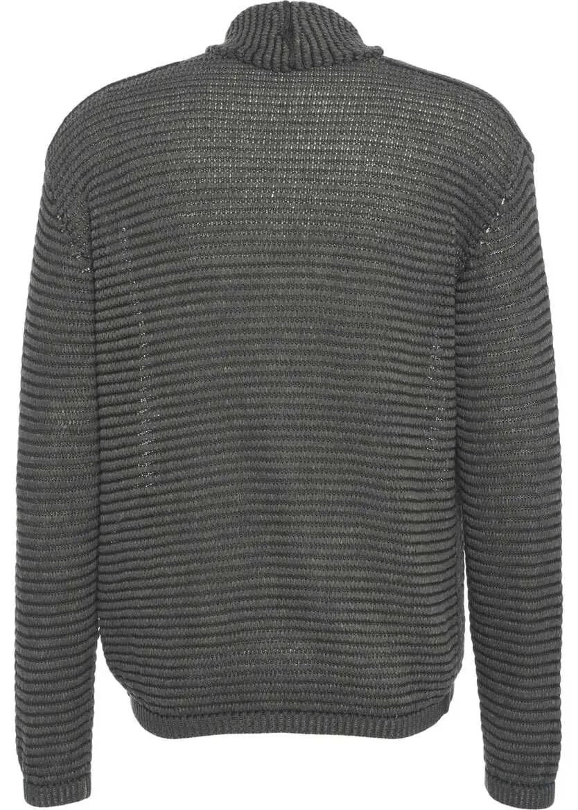 Cardigane Transit Textured knit cardigan Grey Barbati (BM 17469475) 3