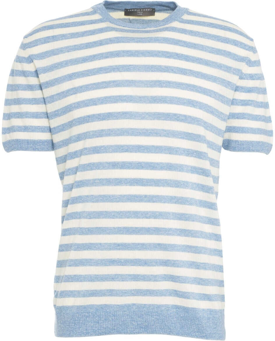Tricouri Daniele Fiesoli Striped t-shirt Blue Barbati (BM 17469508) 2