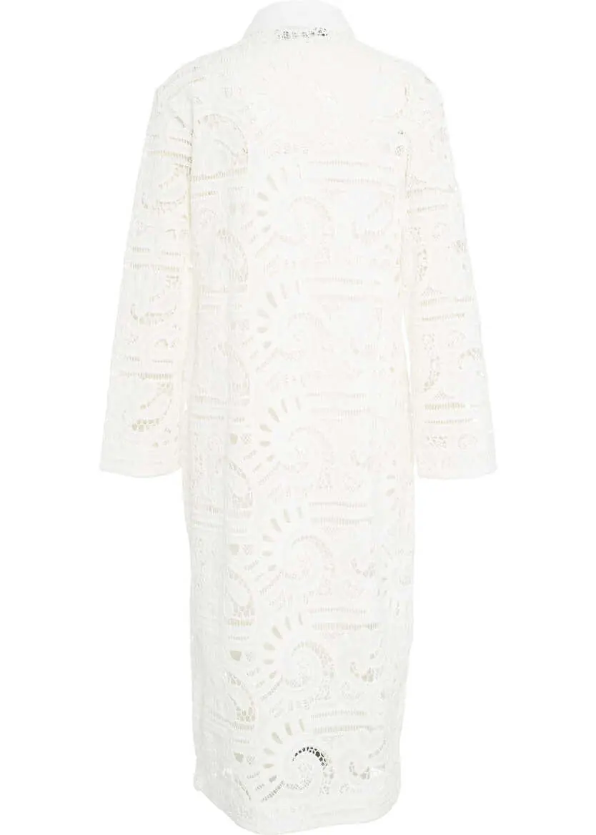Rochii casual Kaos Shirt dress with perforated embroidery White Femei (BM 17469577) 3