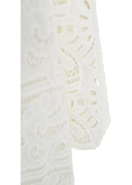 Rochii casual Kaos Shirt dress with perforated embroidery White Femei (BM 17469577) 4