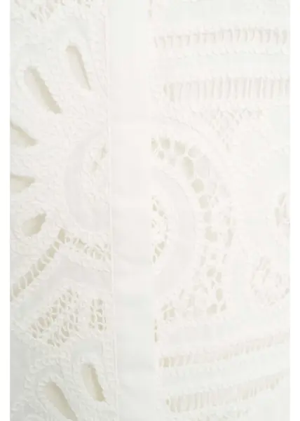 Rochii casual Kaos Shirt dress with perforated embroidery White Femei (BM 17469577) 5