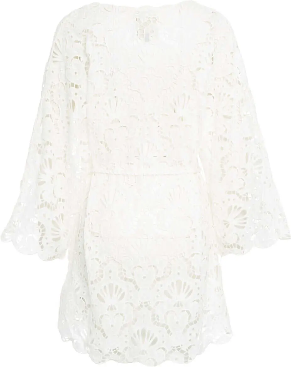 Rochii scurte Farmrio Mini dress with perforated embroidery White Femei (BM 17469643) 3