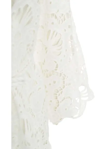 Rochii scurte Farmrio Mini dress with perforated embroidery White Femei (BM 17469643) 4