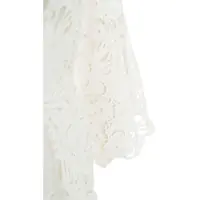 Imbracaminte Farmrio Dama - Rochii scurte Farmrio Mini dress with perforated embroidery White Femei (BM 17469643) - B-mall.ro