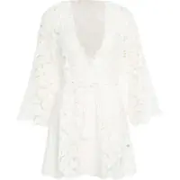 Rochii scurte Mini dress with perforated embroidery Femei
