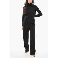 Pantaloni office Dama - Pantaloni office Maison Margiela Mm3 Wool Wide-Leg Pants Black Femei (BM 17470150) - B-mall.ro