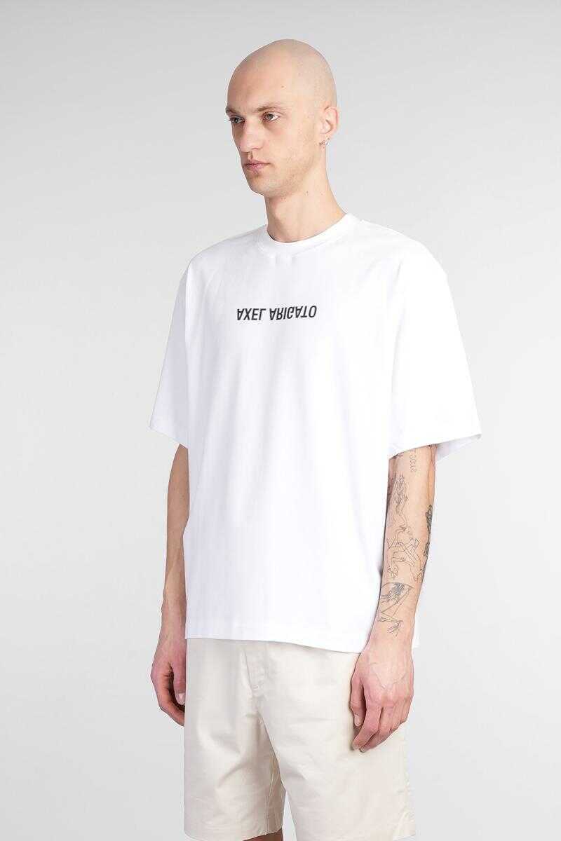 Tricouri AXEL ARIGATO Axel Arigato Distort Washed T-Shirt WHITE Barbati (BM 17471373) 4