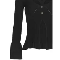 Cardigane Andreādamo Ribbed-Knit Cardigan With Double Layers Clothing Femei