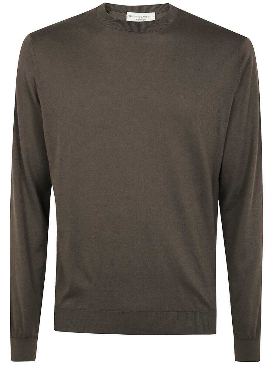 Pulovere FILIPPO DE LAURENTIIS Filippo De Laurentiis Long Sleeves Round Neck Sweater Clothing GREY Barbati (BM 17473872) 1