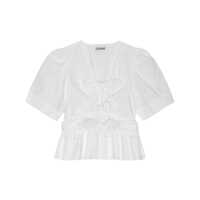 Bluze Ganni Blouse With Ruffles Femei
