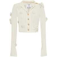Cardigane Casablanca Short Cardigan In Knitwear With Flowers Femei