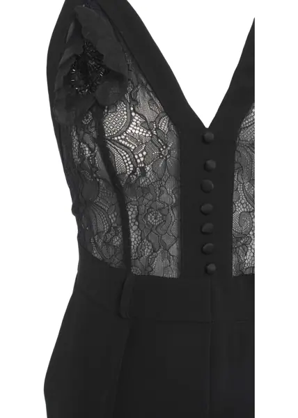Salopete Elisabetta Franchi Crpe jumpsuit Black Femei (BM 17476300) 5