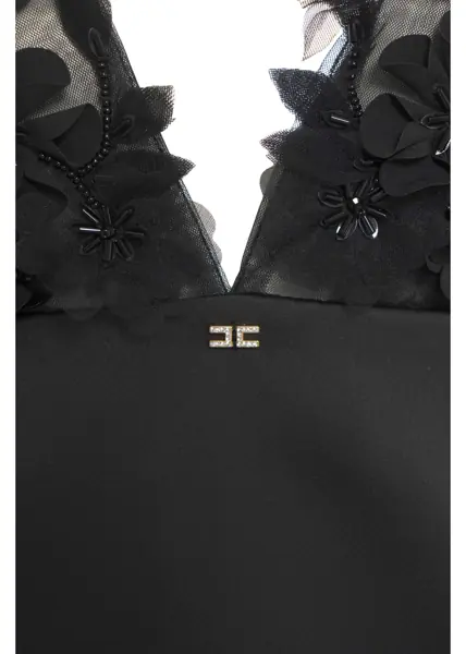 Rochii scurte Elisabetta Franchi Duchesse mini dress Black Femei (BM 17476303) 5