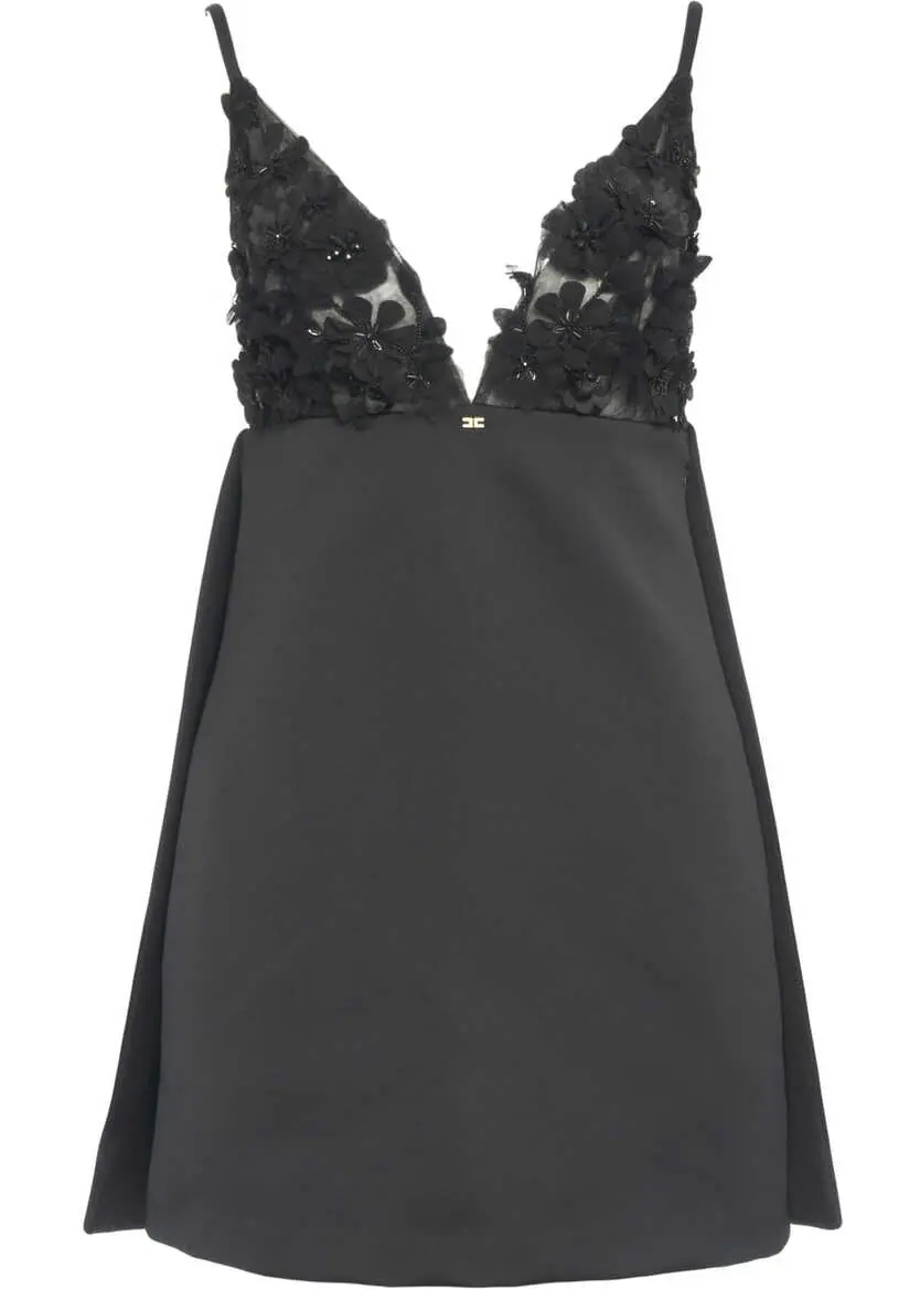 Rochii scurte Elisabetta Franchi Duchesse mini dress Black Femei (BM 17476303) 1