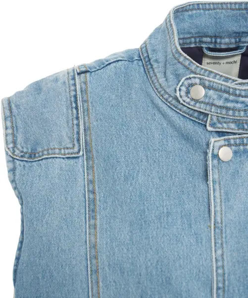 Veste casual Seventy & Mochi Denim vest Juno Blue Femei (BM 17476315) 5