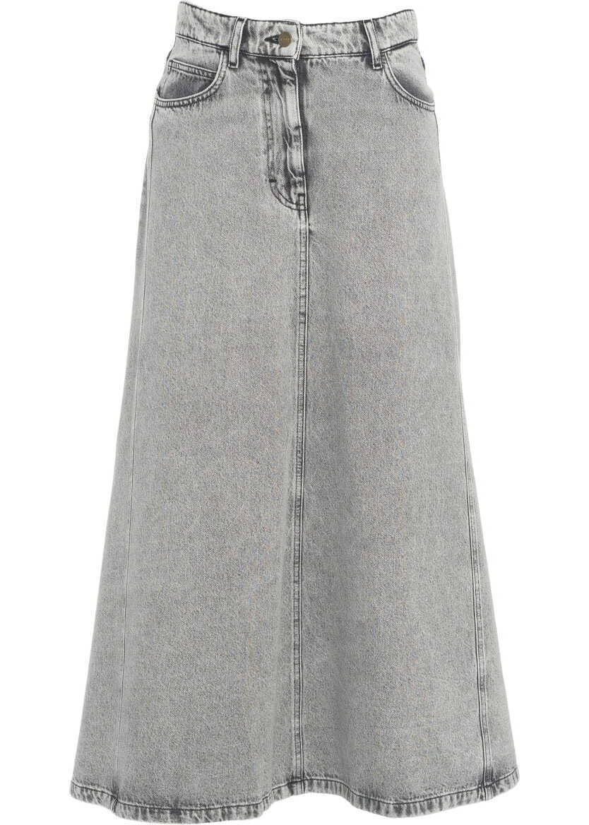 Rochii casual Kaos Denim midi skirt Grey Femei (BM 17476396) 2
