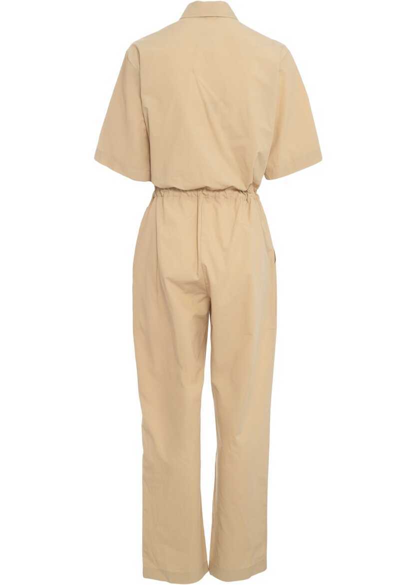 Salopete Otto d ame Jumpsuit in poplin Beige Femei (BM 17476420) 3