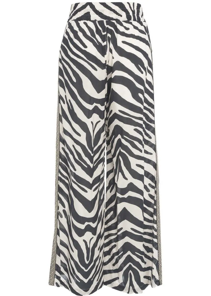 Pantaloni casual Kaos Pants with animal print Black Femei (BM 17476498) 3