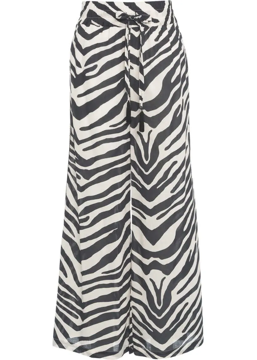 Pantaloni casual Kaos Pants with animal print Black Femei (BM 17476498) 1