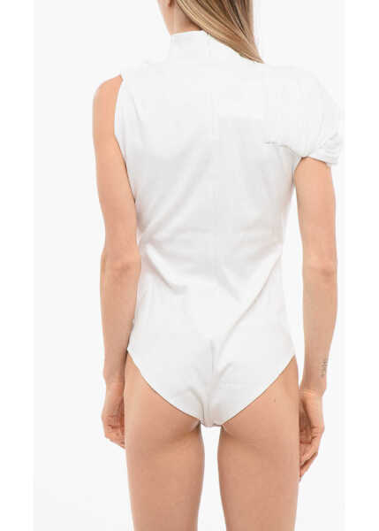 Body-uri Viktor & Rolf Turtleneck Draped Bodysuit White Femei (BM 17476624) 2