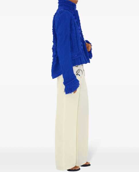 Pantaloni Burberry High-Waisted Tailored Pants With Pleats White Femei (BM 17476654) 3