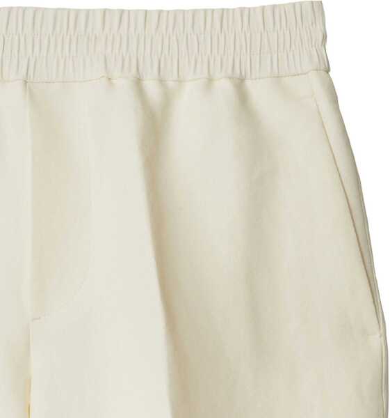 Pantaloni Burberry High-Waisted Tailored Pants With Pleats White Femei (BM 17476654) 5