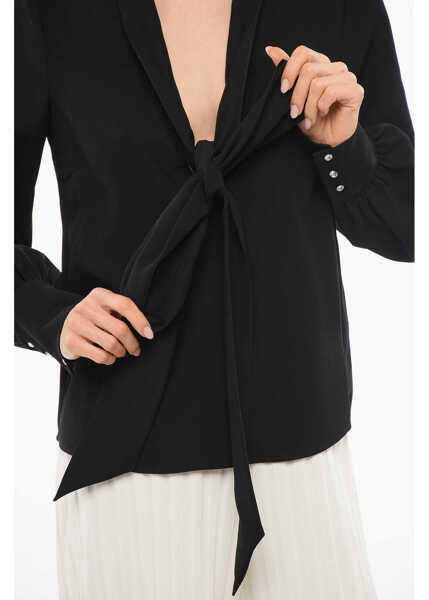 Bluze Viktor & Rolf Pussy Bow Blouse With Notch Lapel Black Femei (BM 17476678) 3
