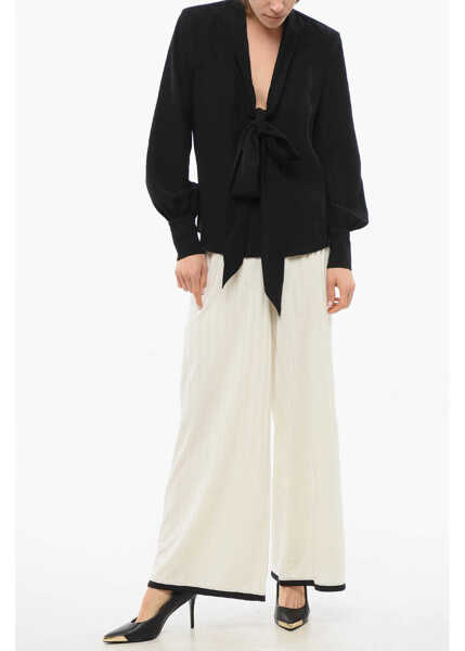 Bluze Viktor & Rolf Pussy Bow Blouse With Notch Lapel Black Femei (BM 17476678) 4