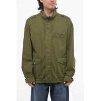 Jachete Herno Multipocketed Linen Blend Jacket With Front Zip