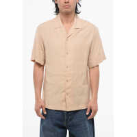 Camasi casual Emporio Back Embroidered Palms Bowling Shirt Barbati