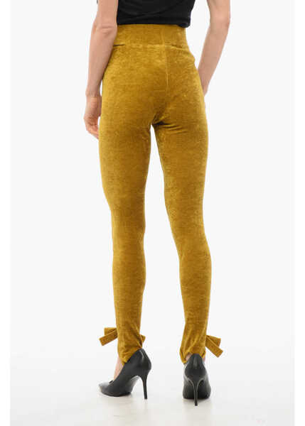 Colanti Viktor & Rolf Velvet Stirrup Leggings Yellow Femei (BM 17476897) 2