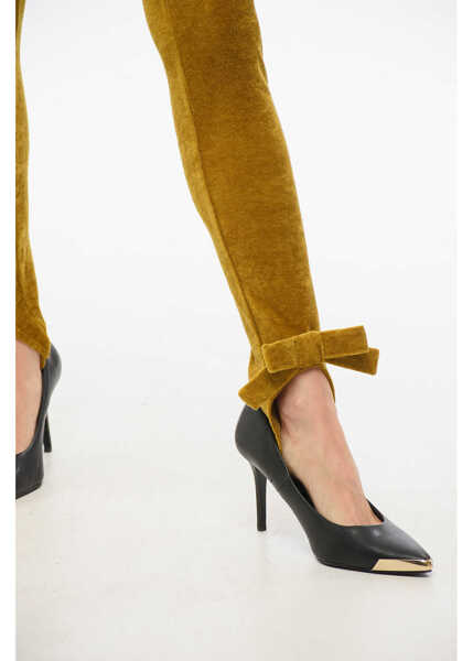 Colanti Viktor & Rolf Velvet Stirrup Leggings Yellow Femei (BM 17476897) 3