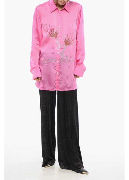 Camasi casual Viktor & Rolf Rhinestones Business Affair Chemisier Pink Femei (BM 17477035) 4