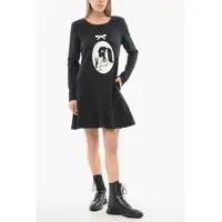 Rochii scurte Flared Mini Dress With Patch Femei