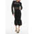 Alexander McQueen Openwork Knitted Trumpet Dress Black
