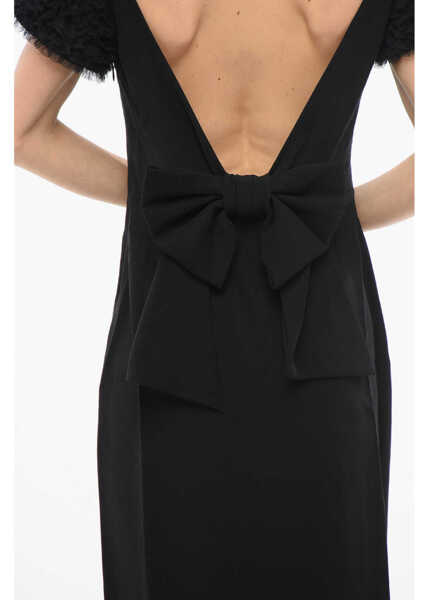 Rochii lungi Viktor & Rolf Tulle Sleeved Raglan Dress Black Femei (BM 17477074) 4