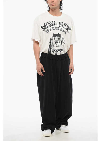 Pantaloni de trening AIREI Wide Leg Organic Cotton Joggers With Elastic Waistband Black Barbati (BM 17477086) 4