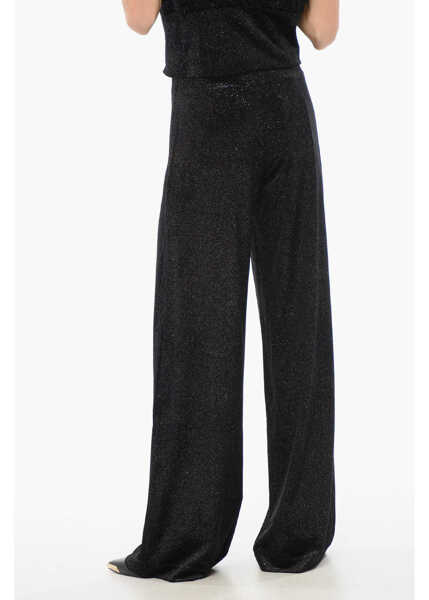Pantaloni casual Viktor & Rolf Velvet Glittery Pants Black Femei (BM 17477098) 2