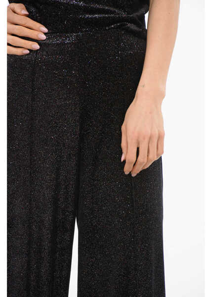 Pantaloni casual Viktor & Rolf Velvet Glittery Pants Black Femei (BM 17477098) 3