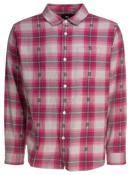 Camasi casual STSSY Motif plaid shirt Pink Barbati (BM 17477259) 1