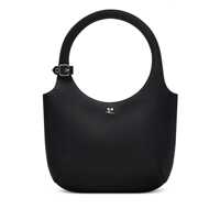 Genti de mana Courrèges Black Leather Holy Top Handle Bag Femei