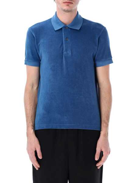 Tricouri Polo Tom Ford Tom Ford Towelling Polo DENIM BLUE Barbati (BM 17478681) 1