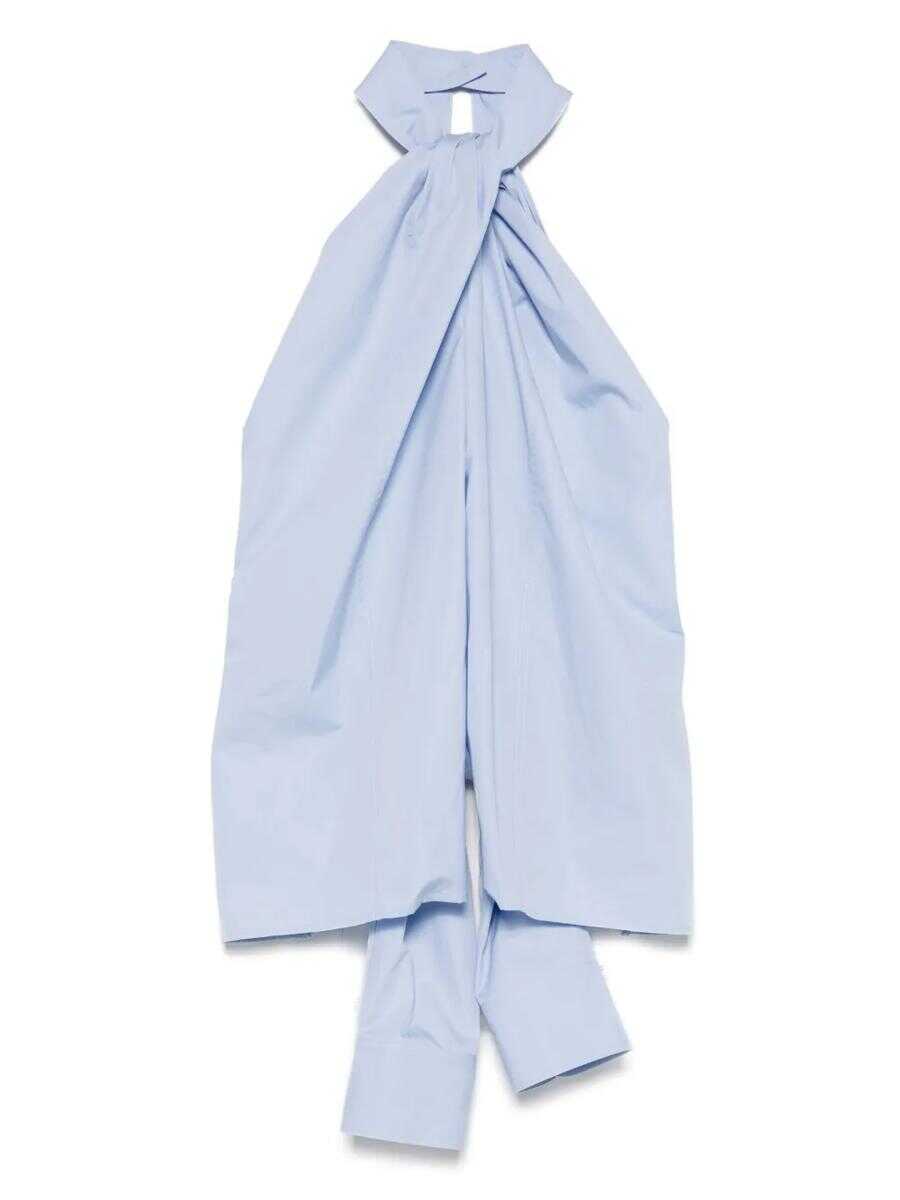 Topuri Stella McCartney Stella McCartney Sleeveless Halterneck Top BLUE Femei (BM 17479914) 1