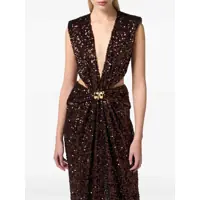 Rochii Elisabetta Franchi Dama - Rochii Elisabetta Franchi Elisabetta Franchi Sequin Dress BROWN Femei (BM 17480031) - B-mall.ro