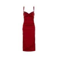 Rochii Dolce & Gabbana Draped Satin Midi Dress Femei