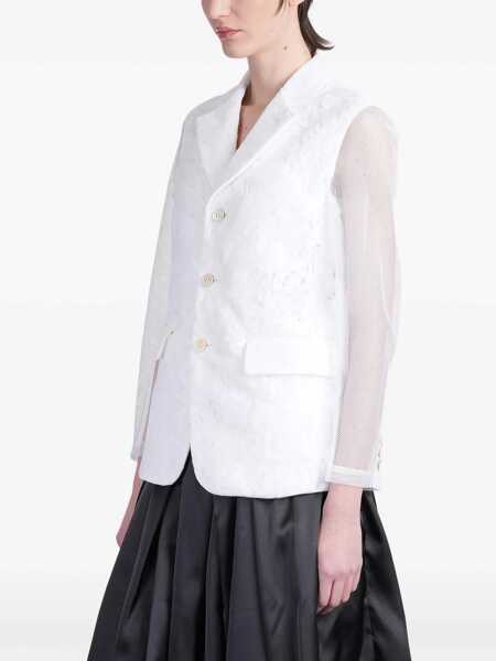 Sacouri Comme des Garons Comme Des Garons White Blazer Clothing WHITE Femei (BM 17481420) 3