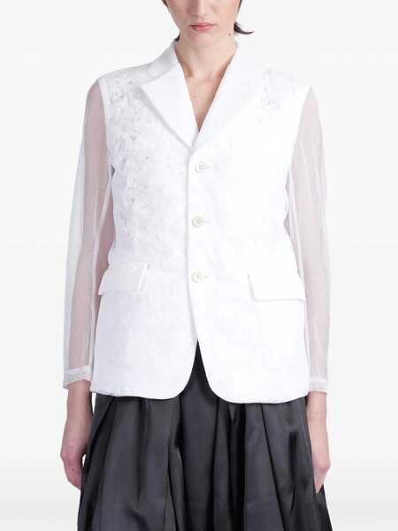 Sacouri Comme des Garons Comme Des Garons White Blazer Clothing WHITE Femei (BM 17481420) 1